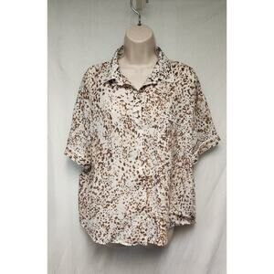 Star Above Brown Leopard Print Sleepwear Set Size XXL